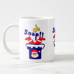 🎅 تOh! Sanp, Clumsy Santa klebt in einem Kaminfeu Jumbo-Tasse