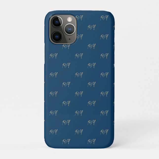  حروف اسمك الاولى Monogram Case-Mate iPhone Hülle (Rückseite)