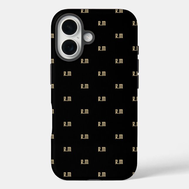  حروف اسم Elegant Monogram Case-Mate iPhone Hülle (Rückseite)
