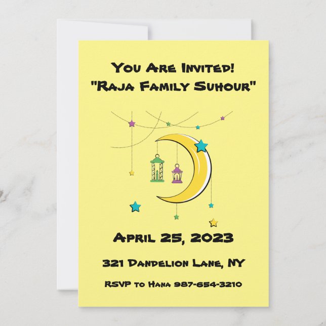 ي ا ن ا ي و م ح د EINLADUNG (Rückseite)