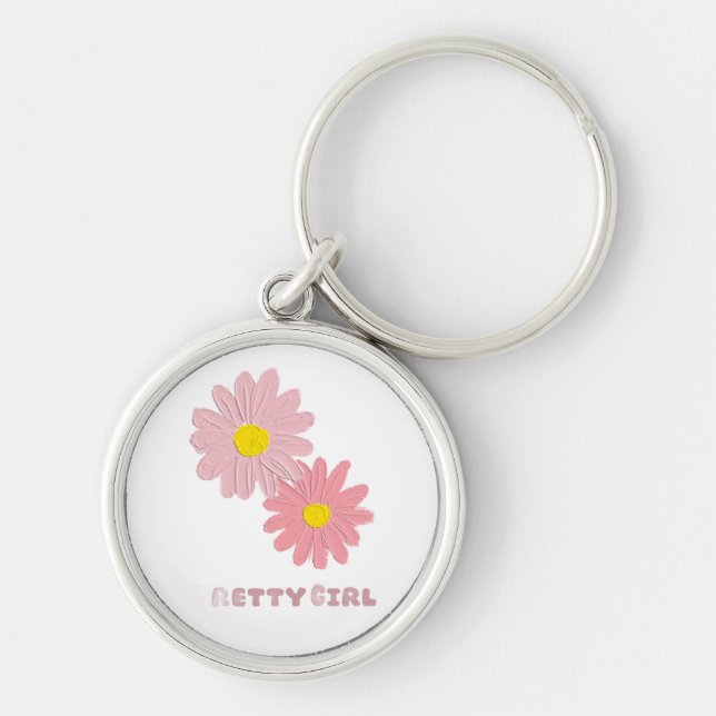 খ Keychain with pink and yellow Schlüsselanhänger (Vorne)