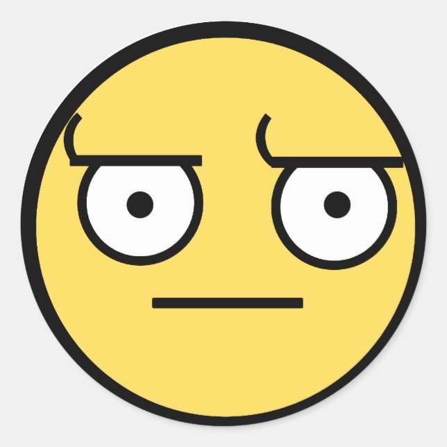 ಠ_ಠ Blick auf Missbilligung Runder Aufkleber (Vorderseite)
