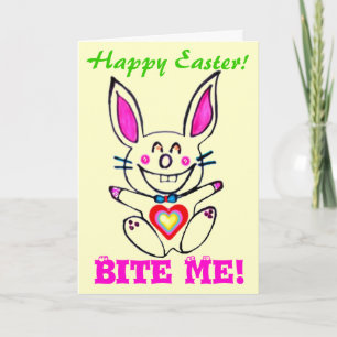 " ๑ Çütê Naughty Bunny HappyOaster Card ๑" Feiertagskarte