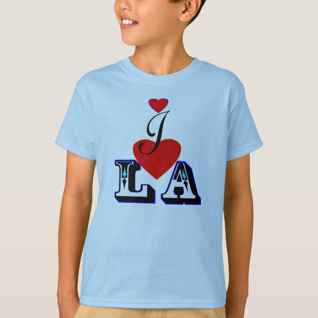 ღ ♥ I Liebe LA Kids'Hanes Stilvolles Sweatshirt ♥  T-Shirt (Vorderseite)