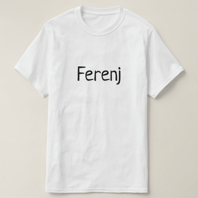 ፈ ረ ጅ Ferenj Ausländer Amharic Fun Äthiopian T-Shirt (Design vorne)
