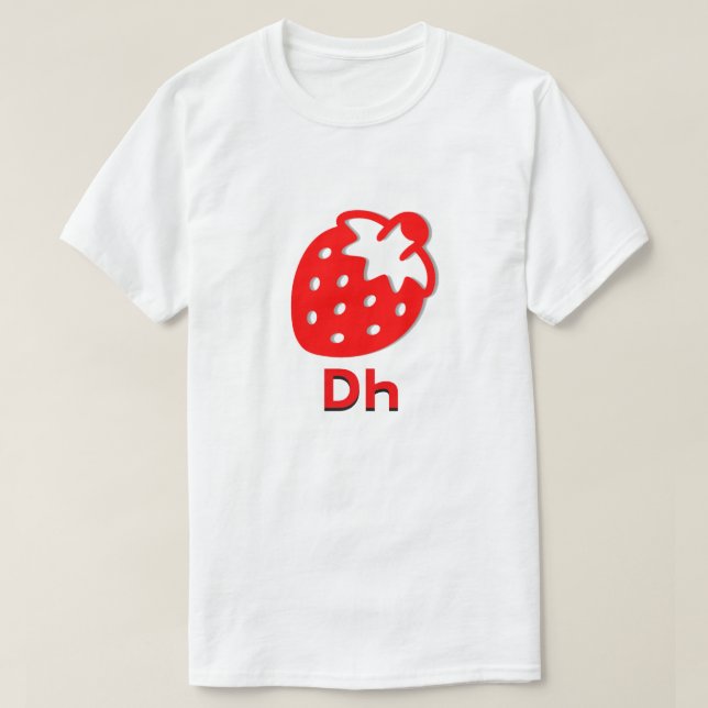 Ꭰ Ꮒ - Erdbeere in Cherokee T-Shirt (Design vorne)