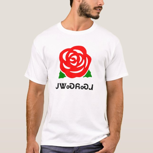 Ꭻ Ꮤ Ꮝ Ꮝ Ꮧ - Rose in Tscherokee T-Shirt (Vorderseite)