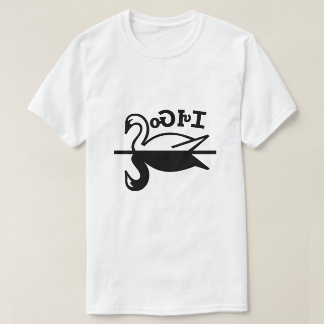 Ꮝ Ꭸ Ꮖ - Swan in Cherokee T-Shirt (Design vorne)