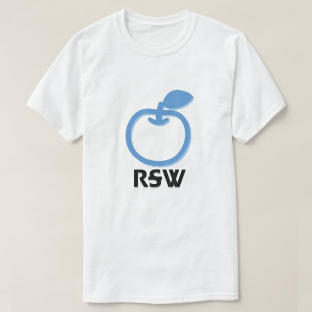 Ꮢ Ꭶ Ꮤ - Apfel in Cherokee T-Shirt (Design vorne)