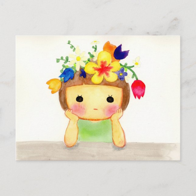 あたまお花畑 FEIERTAGSPOSTKARTE (Vorderseite)