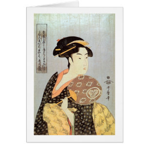 う ち わ つ 女, を, 持 Woman mit dem Round Fan, Utamaro