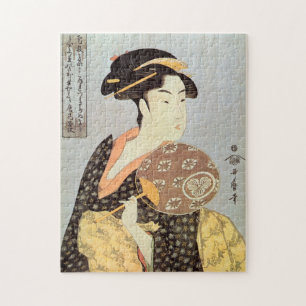 う ち わ を つ 女, 持, 歌 Woman mit Round Fan, Utamaro, Uk Puzzle
