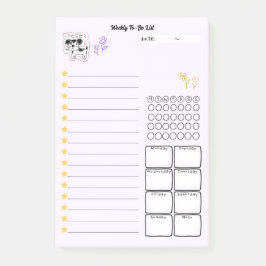 かわいい手書き犬「けせらせら犬」週間todoリスト☆ post-it klebezettel