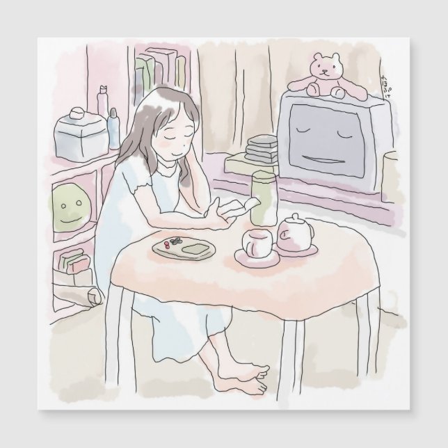 さにいさじ　座る MAGNETKARTE (Vorderseite)