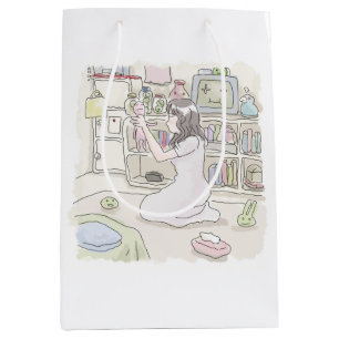 さ に さ く じ 茶 薄 色 die Nachの Mittlere Geschenktüte