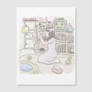 さ に さ く じ 茶 薄 色 Nachの Magnetkarte