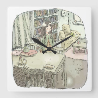 さ や ご く じ QUADRATISCHE WANDUHR