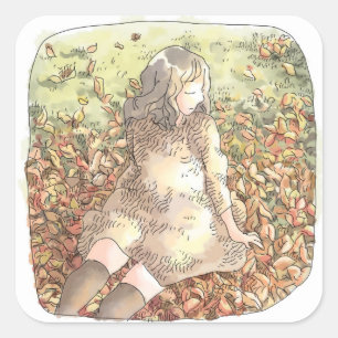 さ や れ 秋 む の 晴, wenn die れ unmittelbar vor der näch quadratischer aufkleber