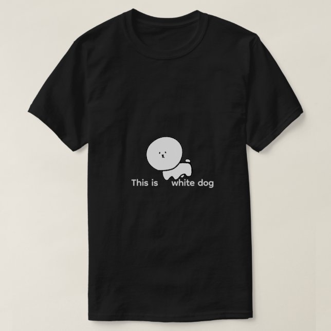 しろいいぬのTシャツ T-Shirt (Design vorne)