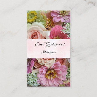 たくさんの花のオシャレな名刺 VISITENKARTE