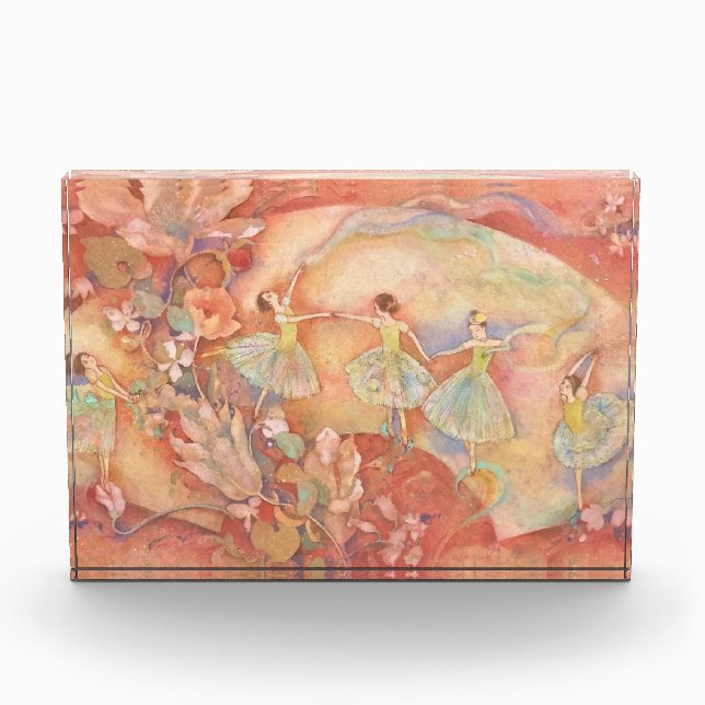 はい、承知いたしました。「虹の踊り」の作品をZazzleのフォトブロックとして販売するための、魅力的 Fotoblock (Vorderseite)