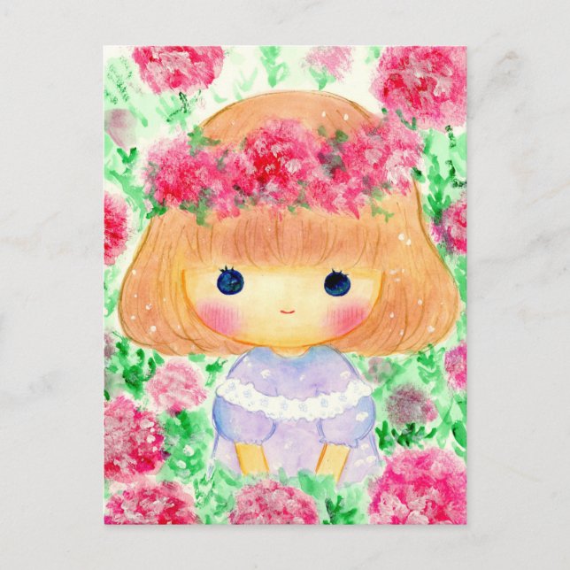 わたし女の子です FEIERTAGSPOSTKARTE (Vorderseite)