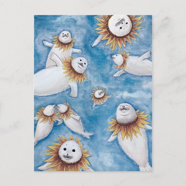アザラシと四季シリーズ　夏 POSTKARTE (Vorderseite)