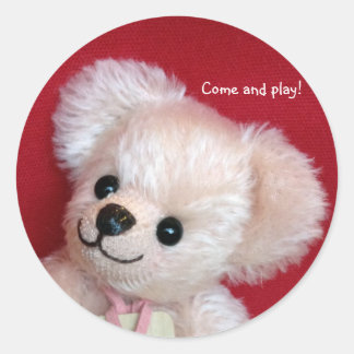 アトリエうえん オリジナルまるしーる(あか) RUNDER AUFKLEBER