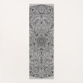 アラベスク文様07ブラックXグレー ヨガマット YOGAMATTE
