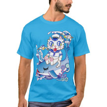 イルカに乗った水兵の白猫さん♪