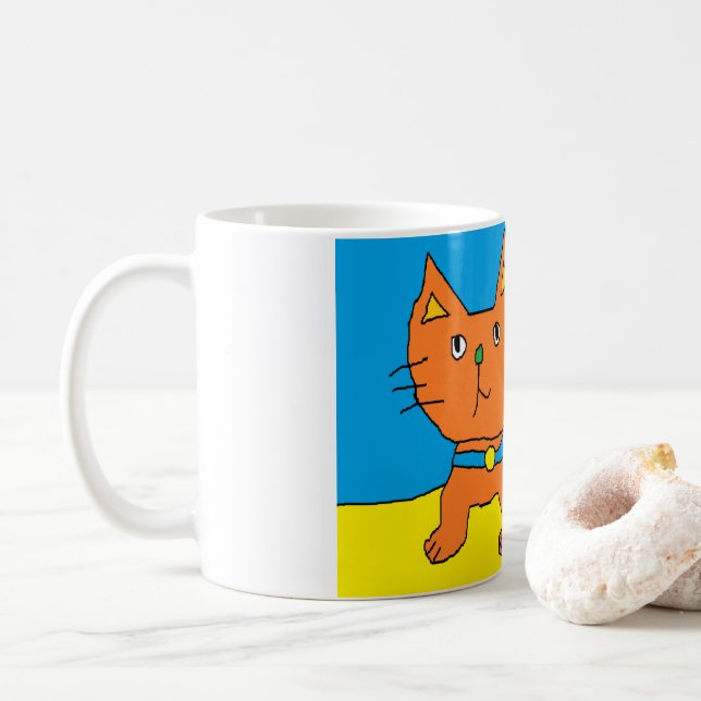 ウクライナ猫ちゃん KAFFEETASSE (Mit Donut)