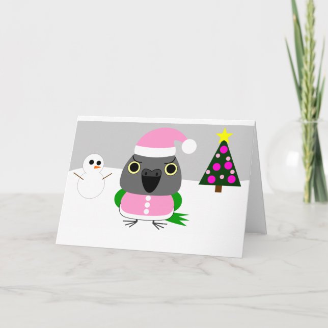 オウムパロット Senegal-Papagei als Sankt für Weihnachten (Vorderseite)