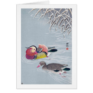 オ ド リ, 小 古 シ Mandarin duck, Ohara Koson, Ukiyo-e