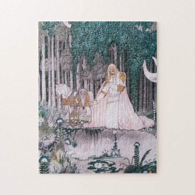 カイ・ニールセン（Kay Nielsen）幻想的な童話のパズル　泉で水を飲もうとする王子 Puzzle (Vertikal)