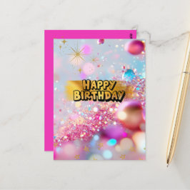 カラフルかわいいY2Kハッピーバースデー♡ POSTKARTE