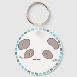 カラフルタイル模様＆パンダ SCHLÜSSELANHÄNGER