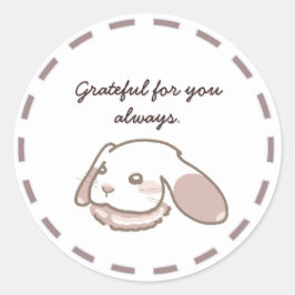 ガーリーなうさぎデザインのカフェ風 RUNDER AUFKLEBER