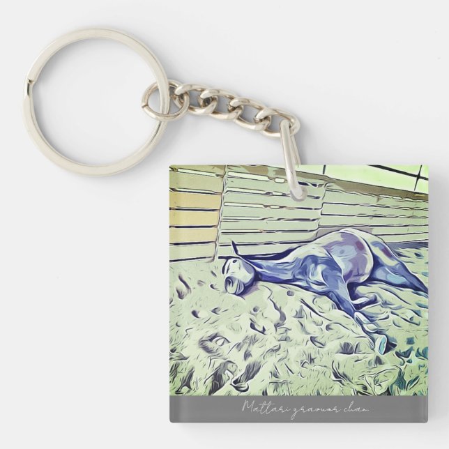 グラマーちゃんイラスト風アクリル SCHLÜSSELANHÄNGER (Vorderseite)