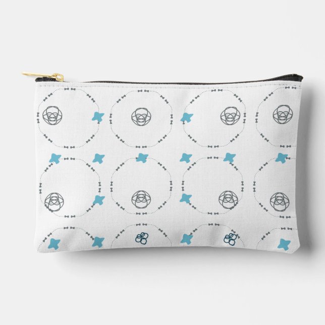 シックでエレガントなリボン＆花デザイン ZUBEHÖRTASCHE (Vorderseite)