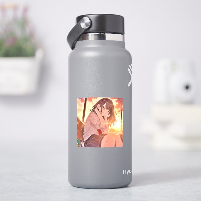 シール Seal｜夕日JK 寿司娘 GenerativeAI Aufkleber (HydroFlask)