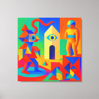 ジオメトリ脳汁とトラぺゾイド幻視 LEINWANDDRUCK