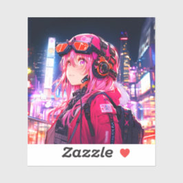 ステッカー｜VACHABORG グッズ「ピンクメカニカルガールの探検」 AUFKLEBER