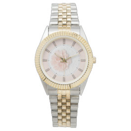 ダイヤモンド牡丹 パステルピンク 腕時計 ARMBANDUHR