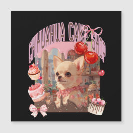 チワワのケーキ屋さん、スイーツ、子犬、リボン、cherry,girly好きのための magnetkarte