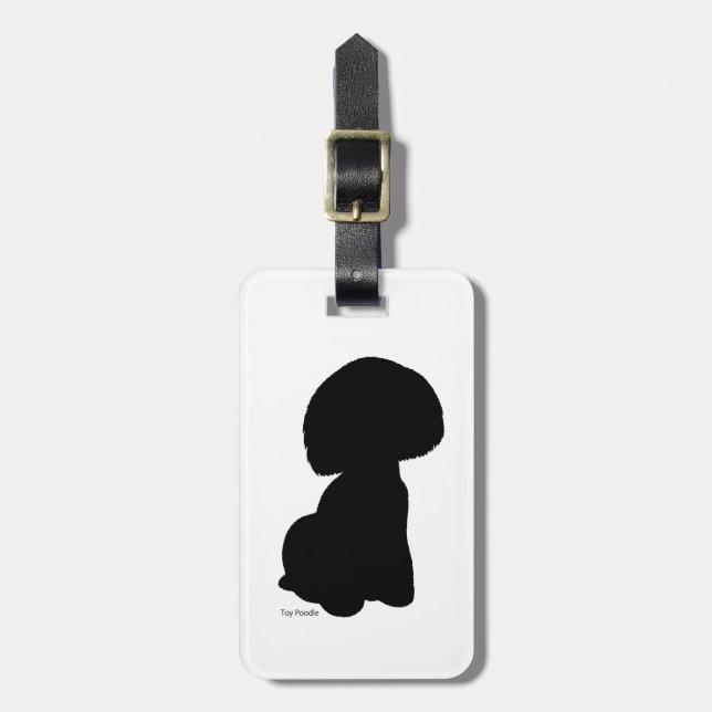 トイプードル ラゲージタグ toy poodle Luggage tag Gepäckanhänger (Vorderseite vertikal)
