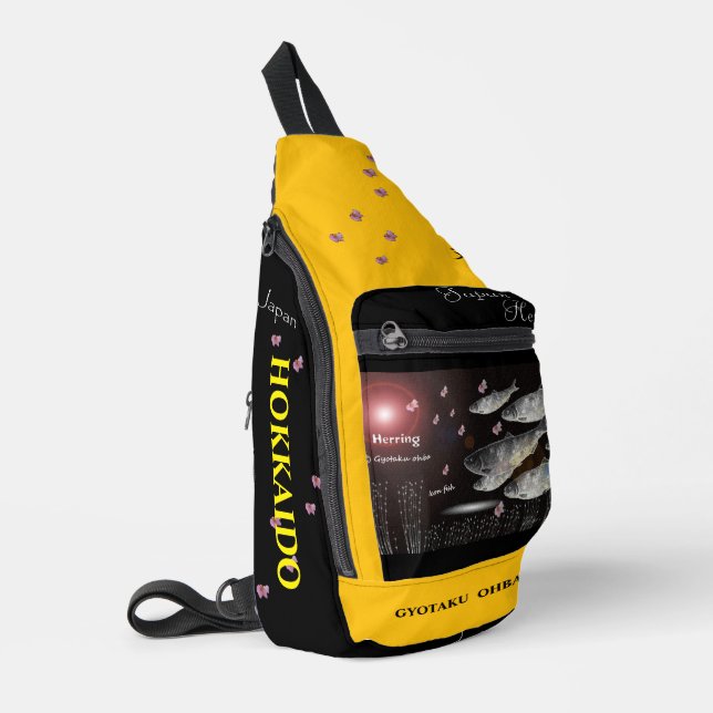 ニシン　礼文　あらゆる生命たちへ感謝と祈りをささげます。 CROSSBODY BAG (Linke Seite)