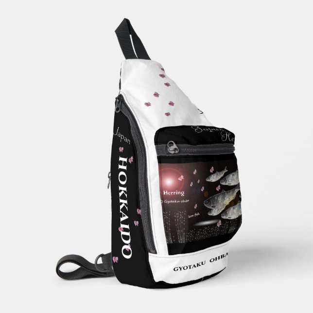ニシン　礼文　あらゆる生命たちへ感謝と祈りをささげます。 CROSSBODY BAG (Linke Seite)