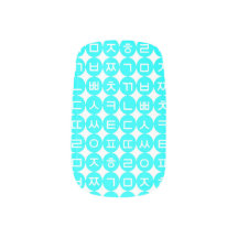 ハングル子音 空色とピンク