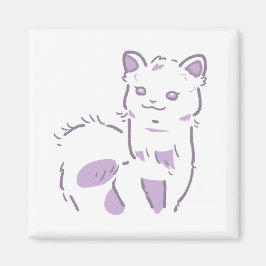 パステル紫&ふわふわアルパカイラスト MAGNET