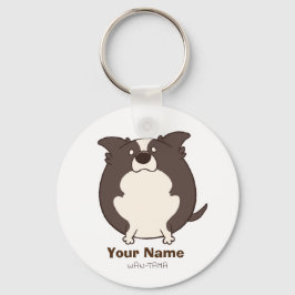 ボーダーコリー"ボダたま (ブラック)" <名前・電話番号> SCHLÜSSELANHÄNGER